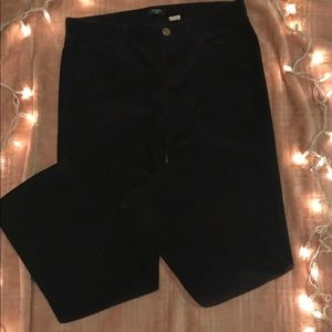 J. Crew Black Corduroy Jeans Straight Leg Size 30